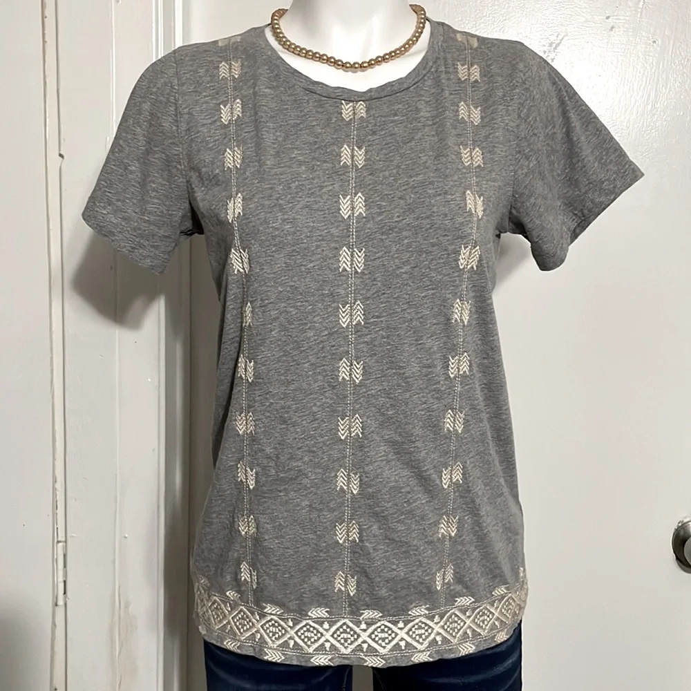 J. Crew embroidered blouse size M